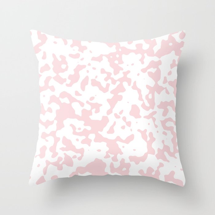 Spots White And Light Pink Throw Pillow By Melanges Society6
