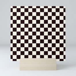 BLACK AND WHITE CHECKERBOARD Mini Art Print