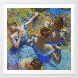 Edgar Degas - Blue Dancers Art Print