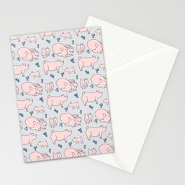 Little pigs & big pigs Stationery Cards