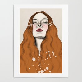 Red mermaid Poster