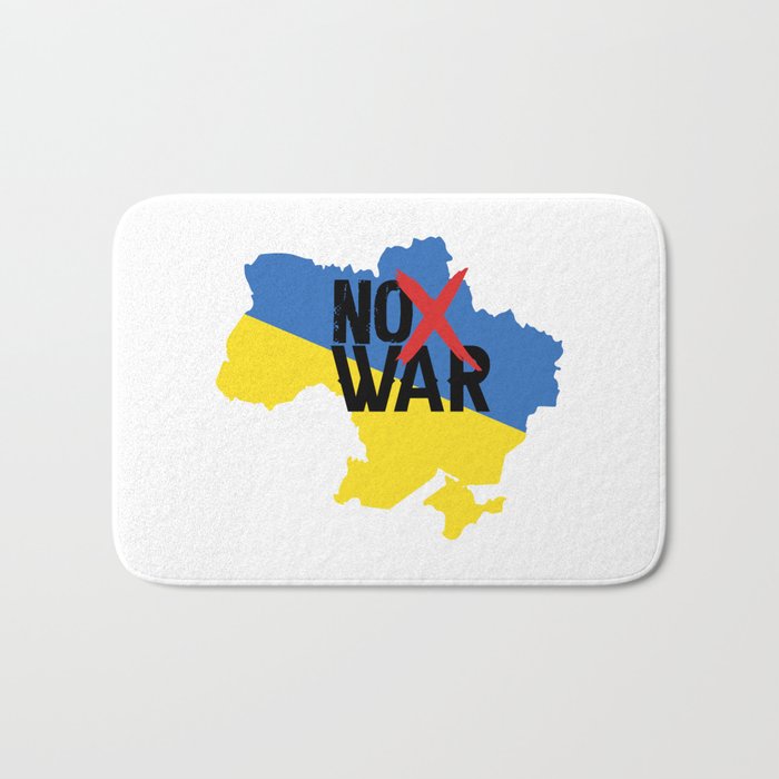 Ukraine No War Bath Mat