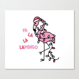 Christmas Flamingo Canvas Print