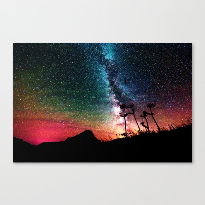 Colorful Milky Way Landscape Canvas Print