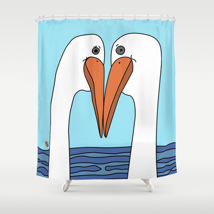 Stork Love Shower Curtain