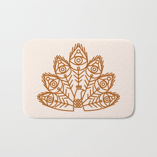 Cosmic Peacock Bath Mat