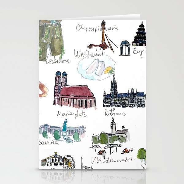 Travel Plans and Memos From For Munich Bavaria Stationery Cards