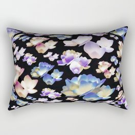 Spherical Floral Rectangular Pillow