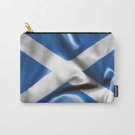 Scottish Flag Carry-All Pouch | Creased, Ripple, Graphic Design, Scottish, Flag, Graphicdesign, Color, Shadow, White, Waving 
