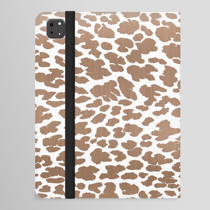 Hipster brown white ombre cheetah animal print iPad Folio Case