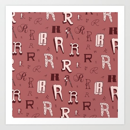 Letter Patterns, Part R Art Print