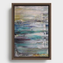 Gerhard Richter-Style Abstraction Framed Canvas