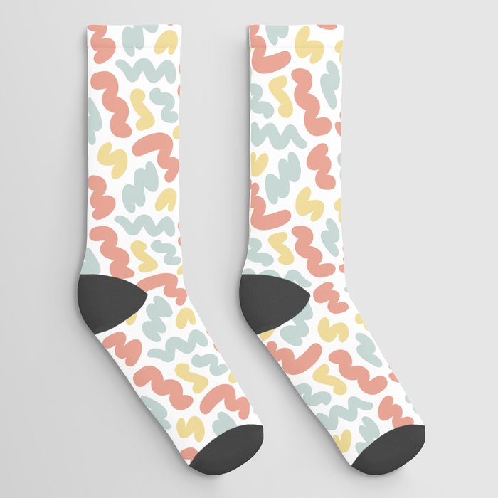 90s squiggle mix 2 Socks