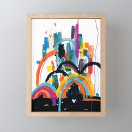 RAINBOW City Framed Mini Art Print