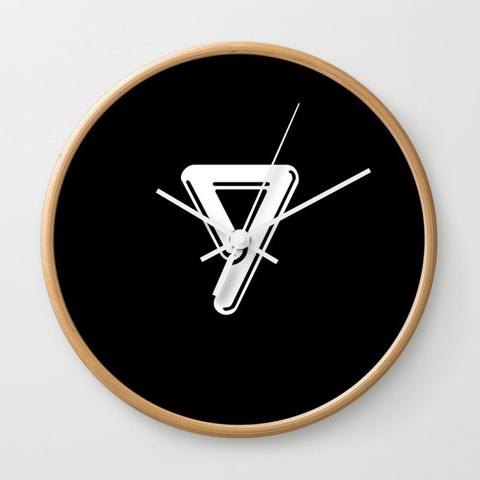 Vinyl Y (black) Wall Clock