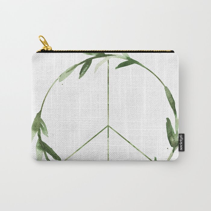 Peace On Earth with Peace Sign Simple Minimalist Original Design Carry-All Pouch