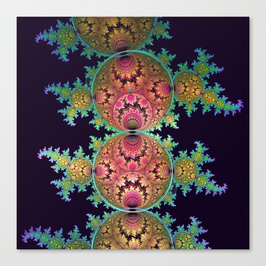 Amazing patterns in orbs and dragon spirals Canvas Print