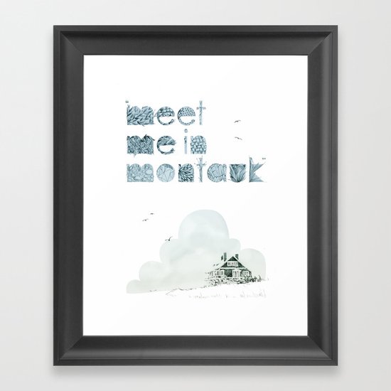 "Meet Me In Montauk" Framed Art Print