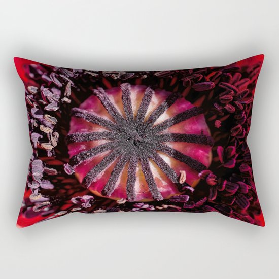 Poppy heart Rectangular Pillow