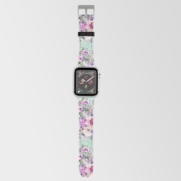 Mint SO LUSCIOUS Painterly Floral Apple Watch Band