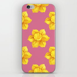 daffodil pattern watercolor iPhone Skin