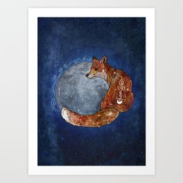 Fox Moon Art Print