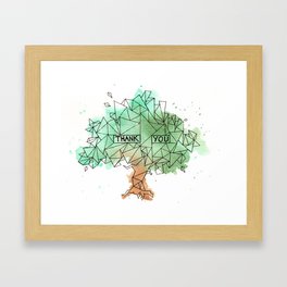 Thank You Tree Framed Art Print