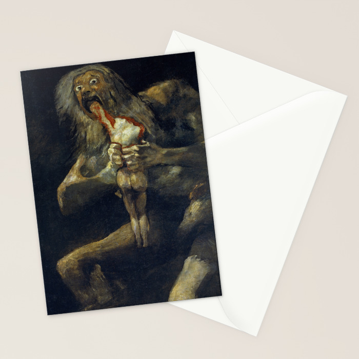 Saturn Devouring His Son By Francisco Goya Stationery Cards By