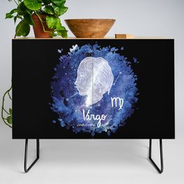 Virgo Zodiac sign in a nebula Credenza