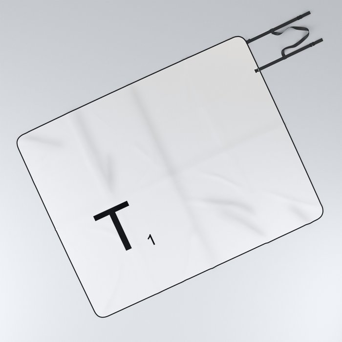 Scrabble Lettre T Letter Picnic Blanket