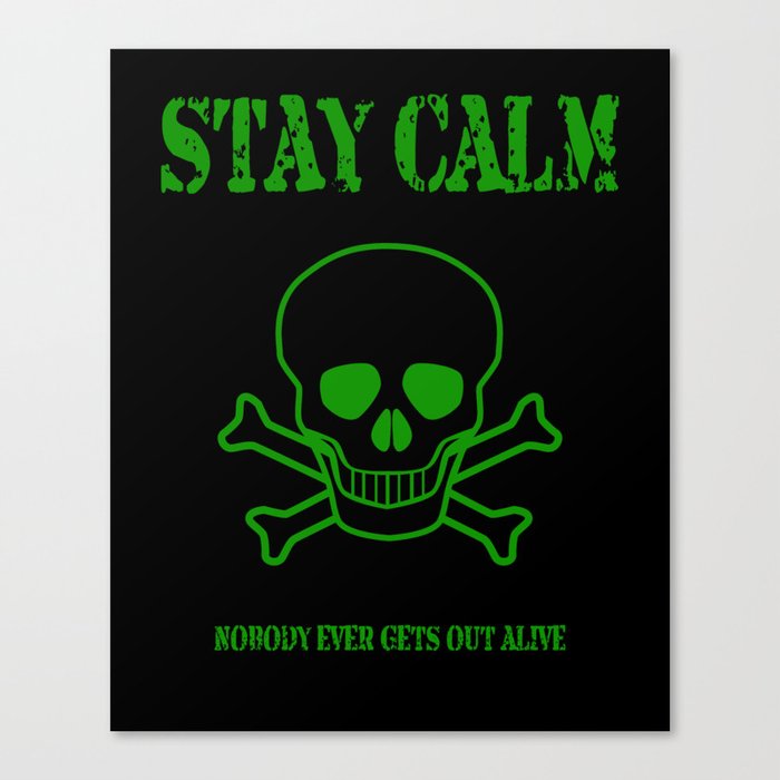Stay Calm Pirate Flag Canvas Print