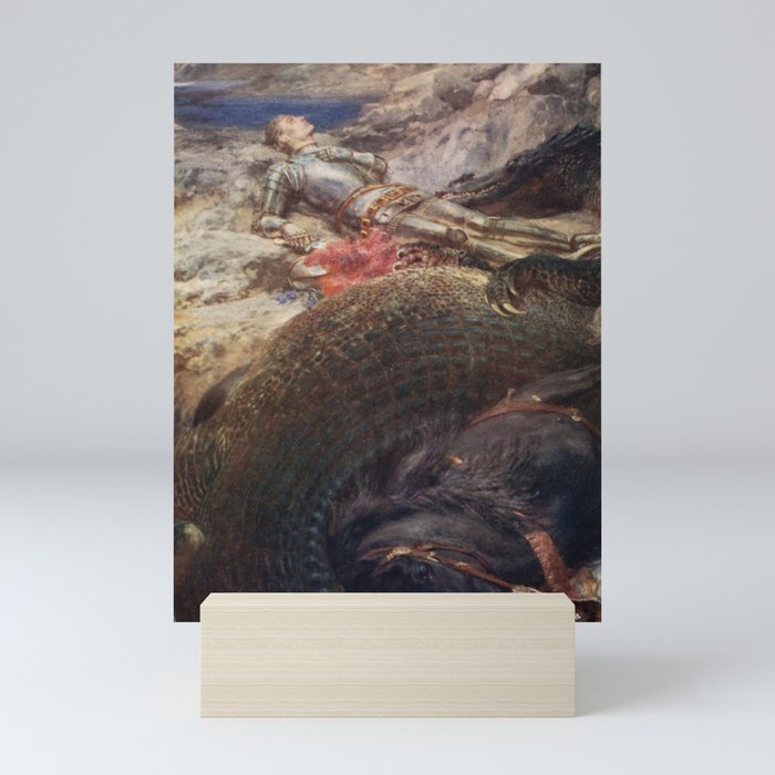 St. George and the Dragon - Briton Rivière  Mini Art Print