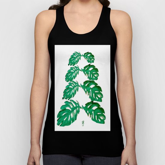 Holiday Tree Leaves perfect for a card Unisex Tank Top