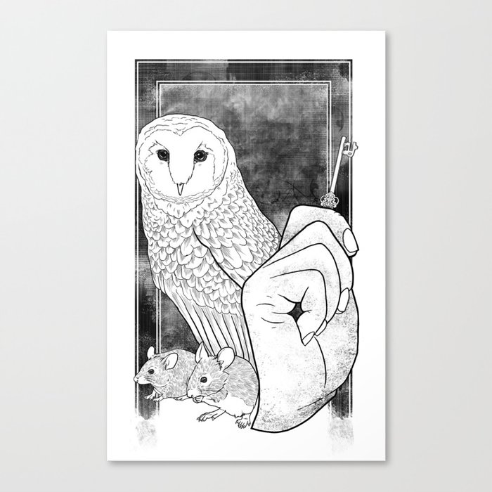 Owl/Key Canvas Print