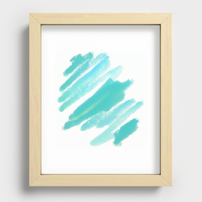 Abstract - mint Recessed Framed Print