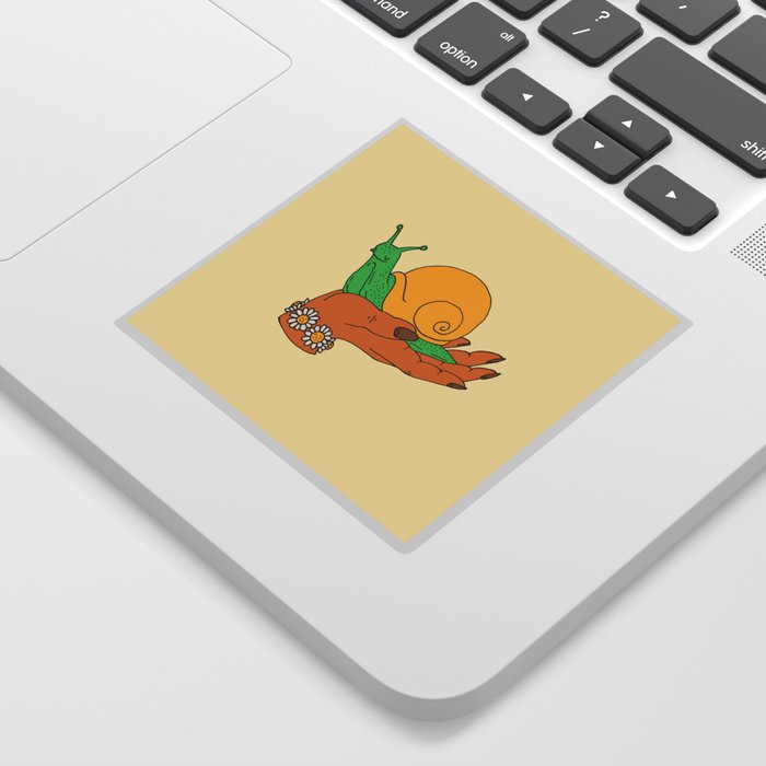 Orange Snail Sticker