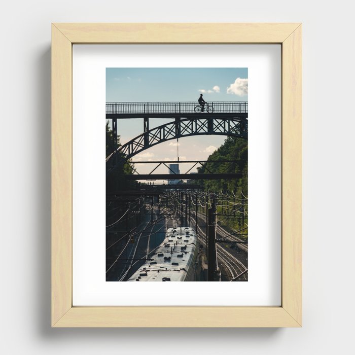 Lattice bridge, Copenhagen Recessed Framed Print