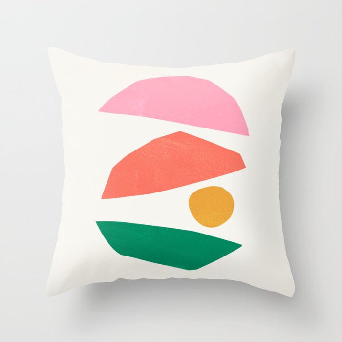 The Sundowner: Stacked Shapes 01 Throw Pillow