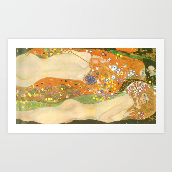 Gustav Klimt "Water Serpents" Art Print