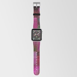 Terraced garden tropical floral lotus fuchsia spring abstract landscape painting by Paul Klee Apple Watch Band