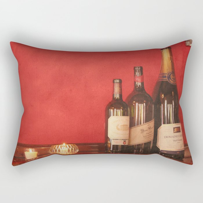 Wine on the Wall Rectangular Pillow