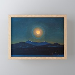 "Moonlight, Winter" by Rockwell Kent (1940) Framed Mini Art Print