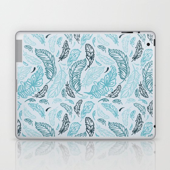 Pattern with colored feathers Laptop & iPad Skin