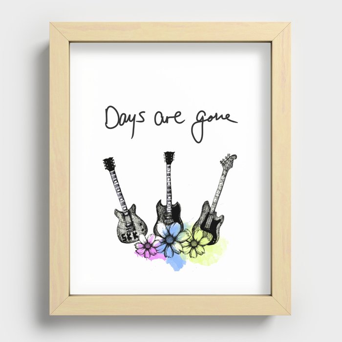 Days are gone Recessed Framed Print