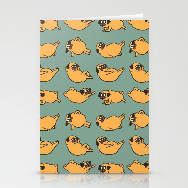 Pug Abs Workout Stationery Cards