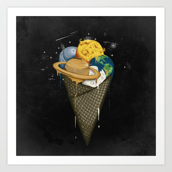 Galactic Ice Cream Art Print