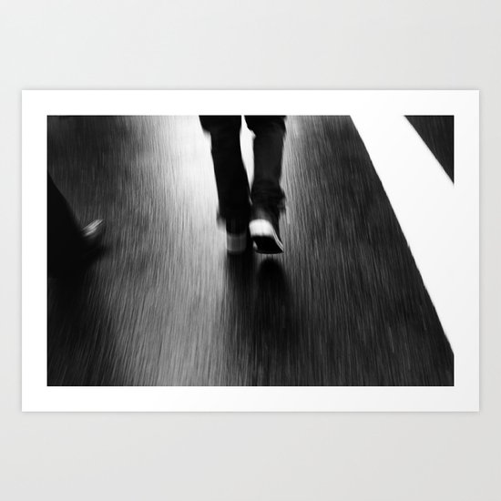 Street Walking Art Print