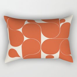 Orange mid century drops Rectangular Pillow