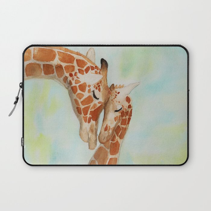 Watercolor Giraffes Laptop Sleeve