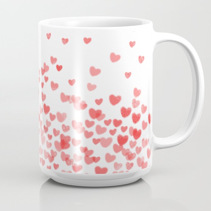Pink Valentine Heart Glitter Tumbler Graphic by V Design